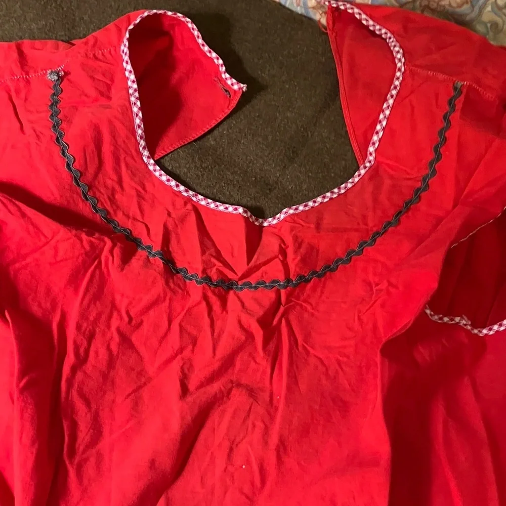 1950’s smock apron with gingham pockets